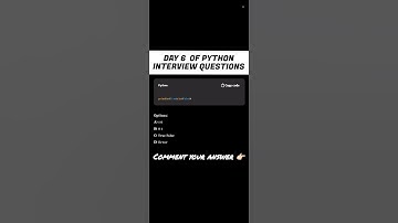 Day 6 | Python Interview prep | Tricky Question #shorts #shortvideo #ytshorts #effectking #trending