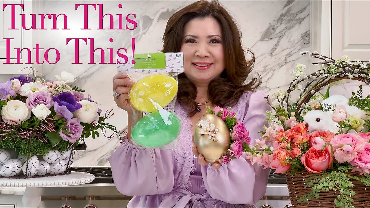 Transform Plastic Easter Eggs into an Exquisite Jeweled Floral Egg 