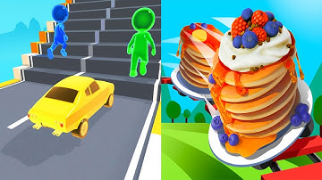 Shape shifting VS Pancake Run  - All Level Gameplay Walkthrough Android iOS Ep1