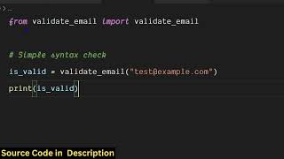 Python Script to Validate &amp; Check Email Using validate_email Library in Terminal