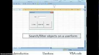 Excel VBA Tutorial - Filter controls on a userform