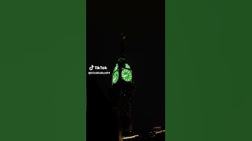 Thunderstorm on Makkah clock tower