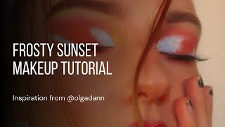 Frosty Sunset Makeup Tutorial (Inspired by @olgadann)