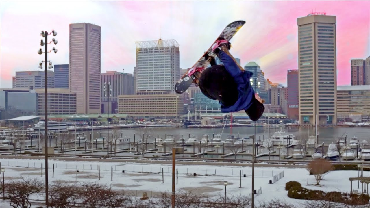 Snowboarding In Baltimore Md Federal Hill Urban Riding Youtube intended for how to urban snowboard for Encourage