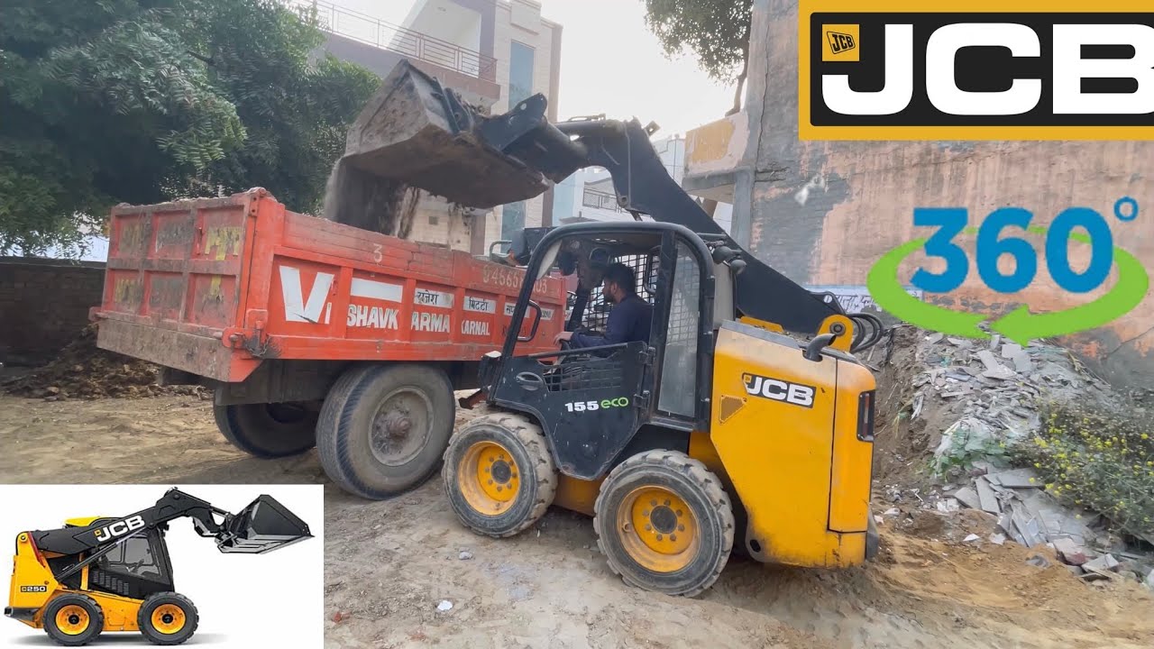 Jcb Skid Steer Loader Loading Tractor Trolley mini Jcb jcb Robot 155 jcb-skid-steer-loader-loading-tractor-trolley-mini-jcb-jcb-robot-155