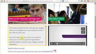 24 Plus Loans - Advanced Learning Loans online application process