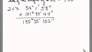 Finding the third angle of a triangle