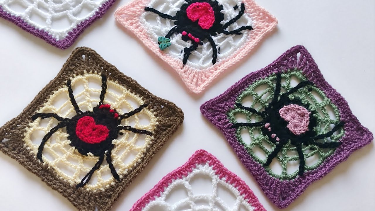 آموزش موتیف عنکبوتی1/2 ،Spider motif🕷️🕸️