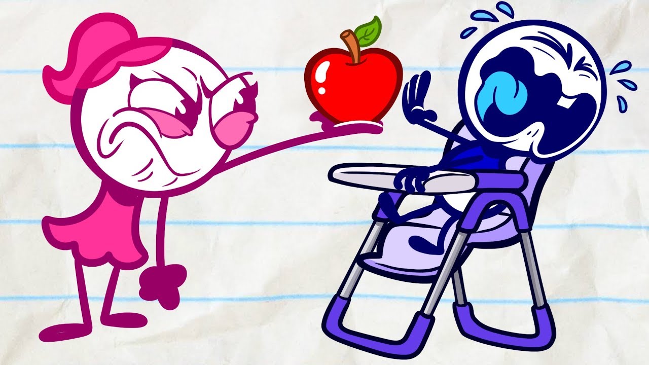 Pencilmiss Babysits Pencilmate? | Animation | Cartoons | Pencilmation