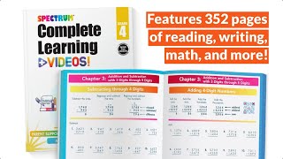 Spectrum Complete Learning + Videos 4th Grade Workbooks All Subjects