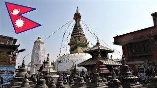 SPIRITUAL BUDDHIST MONKEY TEMPLE (SWAYAMBHUNATH STUPA), KATHMANDU, NEPAL (4K)