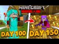 قضيت 150 يوم علي جزيره في ماين كرافت هاردكور  