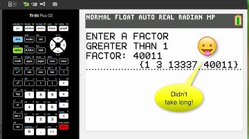 Factoring numbers on your calculator TI-84 TI-nspire