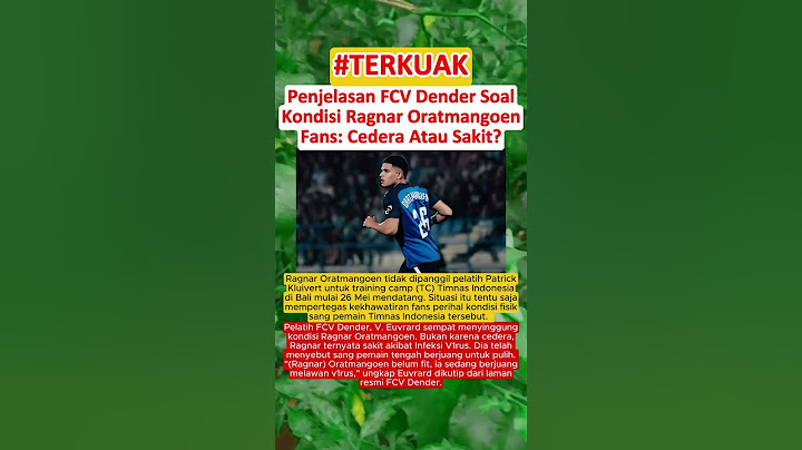 BEGINI ISINYA‼️ Penjelasan FCV Dender Soal Kondisi Ragnar Oratmangoen