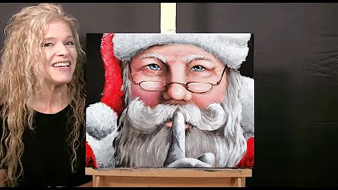 Learn How to Draw and Paint with Acrylics "SANTA'S...