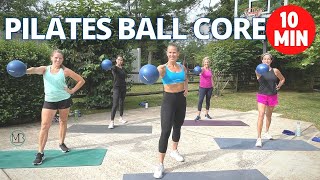 10 MIN Ab Burner Workout | Pilates Mini Ball | Waist Slimming