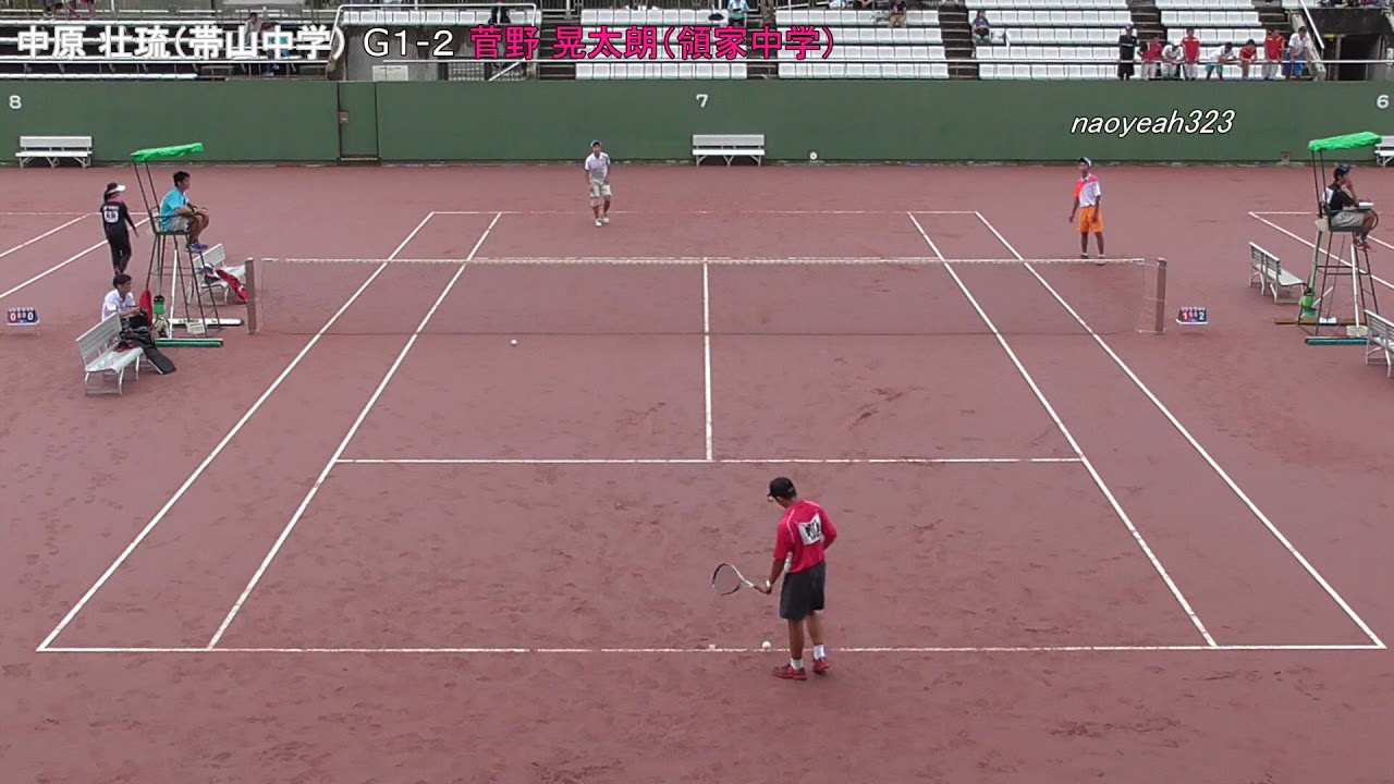 18年 Joc ソフトテニス U17男子 シングルス 予選リーグ 中原 帯山中学 対 菅野 領家中学 Youtube