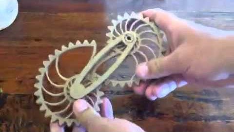 Logarithmic spiral gears built using a 3D printer