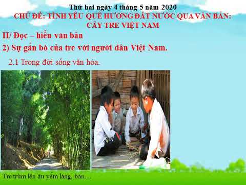 Nội dung học trực tuyến môn Ngữ Văn Lớp 6 (ngày 4/5/2020)