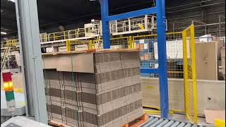 Auto pallet strapping machine + Auto wrapping machine . Fully auto inline.