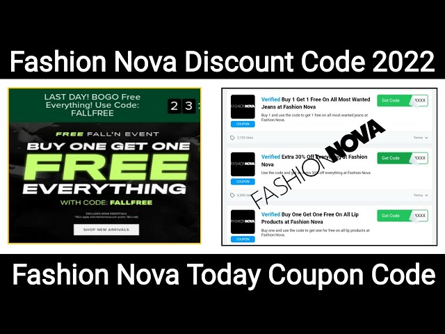 Fashion Nova Discount Code 2022 | Fashion Nova Coupon Code | Promo Code for Fashion Nova