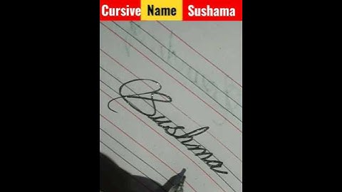 cursive writing name नाम सुशमा का  sushama #short #handwriting #ytshort #cursive