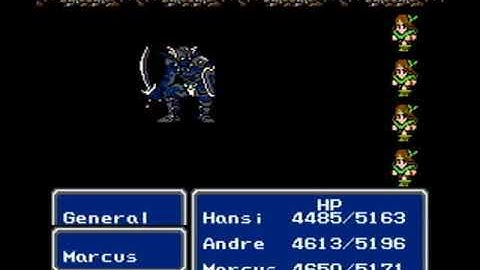 FF3 NES 4 Bards vs General
