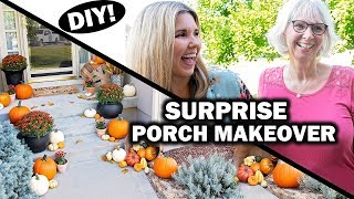 Surprise Makeover Transformation ⭐ Extreme Fall Front Porch DIY Makeover ⭐