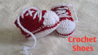 #crochet #shoes for #baby #boys 6-9 months with #subtitles.Crochet baby sneakers free pattern