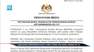 Download lagu Ketiadaan kepimpinan MTUC punca tidak ada wakil pekerja ke ILC