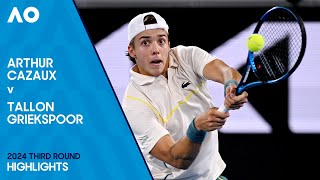 Arthur Cazaux v Tallon Griekspoor Highlights | Australian Open 2024 Third Round