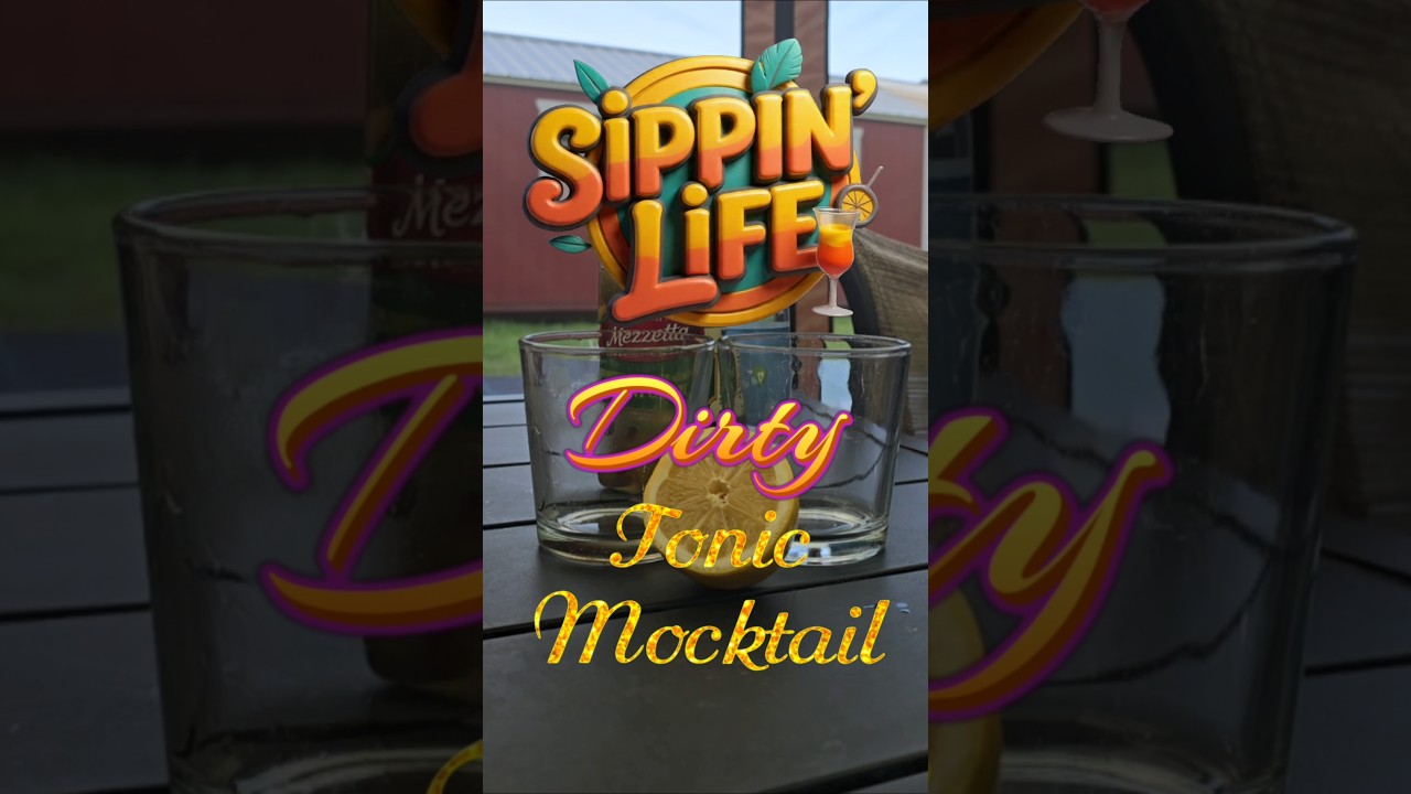 Mocktail Monday - A Dirty Tonic #shorts #mocktail #mocktails #olives #sippinlife