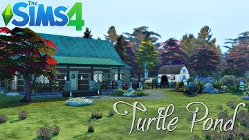 The Sims 4 Stop Motion build | "Turtle Pond" | NoCC | Off-the-Grid Log Cabin