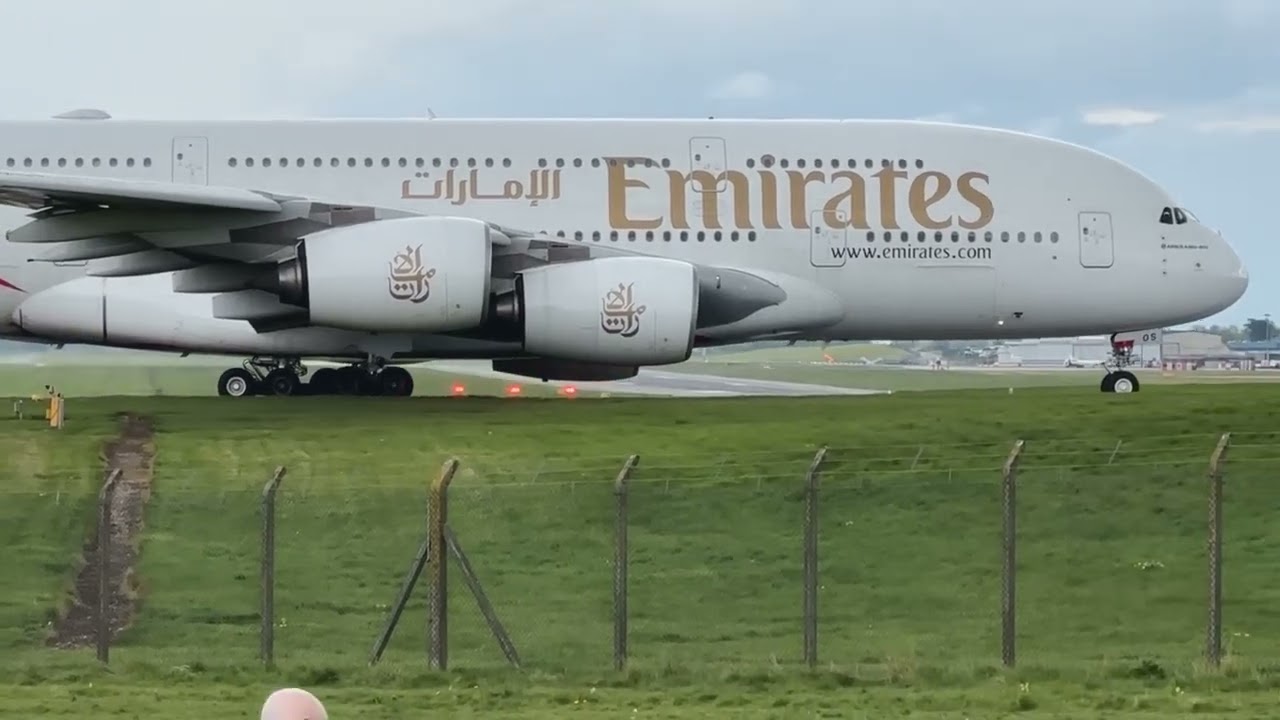 Stunning Emirates Airbus A380 861 Takeoff🛫 ¦ 1080p 60fps H264 128kbit AAC