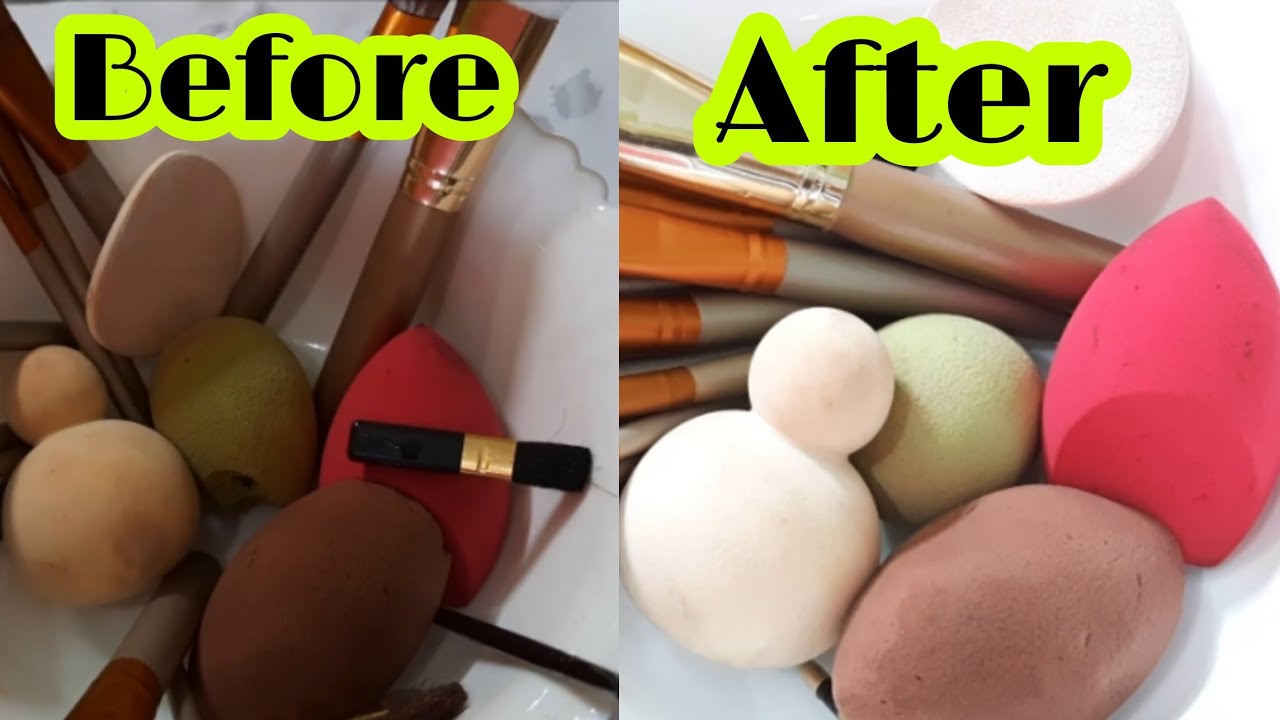 How to CLEAN BEAUTY BLENDERS & Makeup Brushes | Amisha makeup and ...