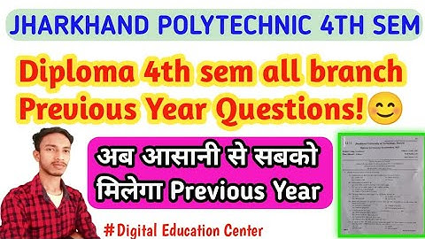 Diploma 4th sem all branch previous year question|| JUT 4th sem question paper