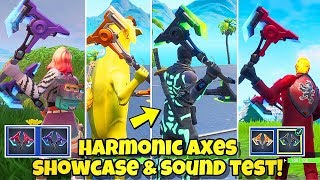 New Harmonic Axes Pickaxe Showcase & Sound Test Fortnite Battle Royale Harmonic Axes Gameplay