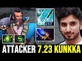 !Attacker First Time 7.23 Kunkka with New Meta Aghanim's Scepter Torrent Storm New IMBA Spell Dota 2