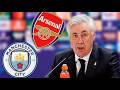 ANCELOTTI SHOCK STATEMENT ON ARSENAL VS CITY FINAL PEP RESPONDS AHEAD OF WEMBLEY FINAL ARSENAL NEWS 