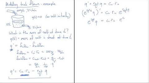 Modelling chemical mixing tanks - Example