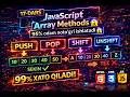 👉 JavaScript Array Methods 🔥 | 95% odam noto‘g‘ri ishlatadi 😱