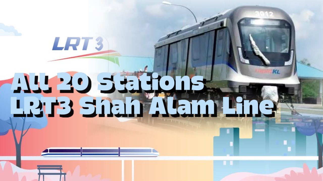 All 20 stations of LRT3 Shah Alam Line | From Johan Setia to Bandar Utama