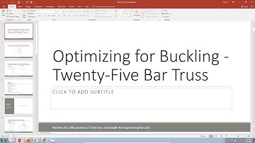Parameter Study of a Twenty-Five Bar Truss with MSC Nastran SOL 200 Optimization