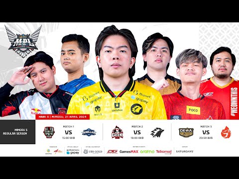 🔴 LIVE | MPL ID S13 | Regular Season | Hari 3 Minggu 5