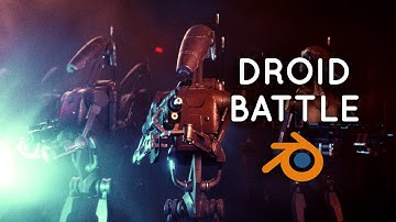 Star Wars Droid Battle with Volumetric Smoke | Blender 2.8 Eevee Animation & Breakdown