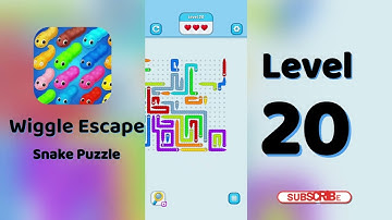 🎮 Wiggle Escape Level 20 Walkthrough | Snake Puzzle Challenge 🐍 | SolutionGuruji