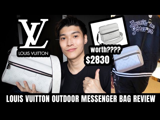 Louis Vuitton Outdoor Messenger Bag Monogram Eclipse Taiga Black M30233  Calfsin Men's Bag Unboxing 