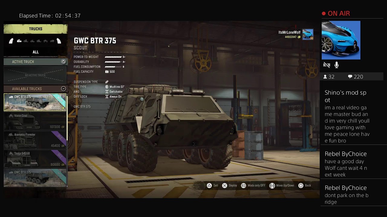 ItsMrLoneWolf's SnowRunner Livestream With Mods