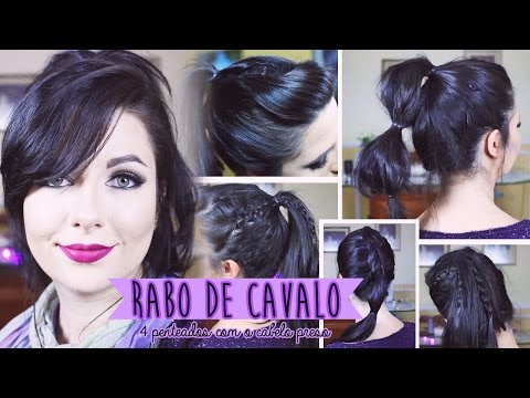 Como fazer 4 penteados com rabo de cavalo super estilosos ♡ - Fefa