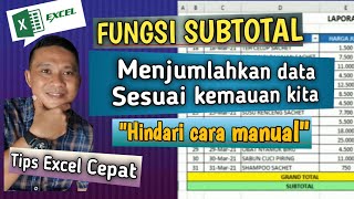 Fungsi Subtotal pada excel - Hitung otomatis data yang di filter saja - @Brilliantexcel